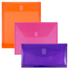 Plastic Document Holders with VELCRO® Brand Closure