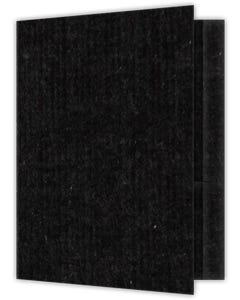 9.5 x 11.75 Two Pocket Presentation Folders - Continuous - 4.5 inch Pocket - 3 hole punch - Deep Black Linen 100#