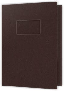 9.5 x 11.75 Two Pocket Presentation Folders - Reinforced Top and Side Edges - 4.5 inch left and right pockets - Hot Fudge Vellum 100#