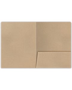 Sandstone Felt 9 x 12 Presentation Folders with One Pocket w/Square Corners - 80#