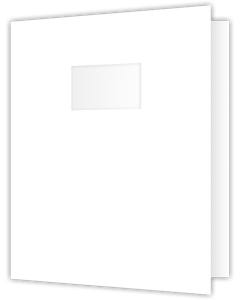 Staple Cover 8.5625 x 11.25 Report Covers Folders - 2 x 4 window - Clear Gloss-Coated 120#