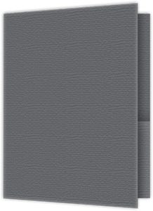 5.75 x 8.75 Half Size Presentation Folders - Two Pocket - 3 inch - Charcoal Gray Grandee 80#