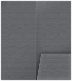 Charcoal Gray Grandee 80lb 4 x 9 Mini One Pocket Folders with 3 Inch Pocket