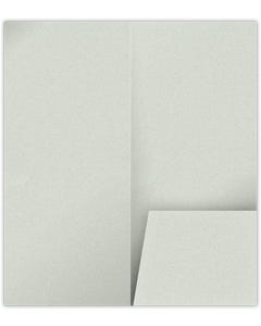 4 x 9 One Pocket Presentation Folders - 4 inch Pocket - Gray Fiber 80#