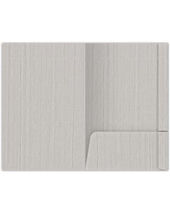 6 x 9 Half Size Presentation Folders - One Pocket - 2.75 inch - Reinforced Edge - Gray Linen 80#
