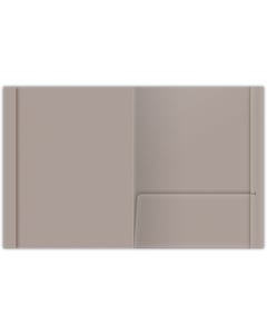 9.5 x 11.75 One Pocket Presentation Folders - 4.5 inch Right Pocket - Smoke Gray Wove 100#