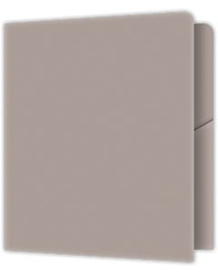 9 x 11.75 Two Pocket Specialty Folders - 6 inch - Diagonal - Smoke Gray Wove 100#