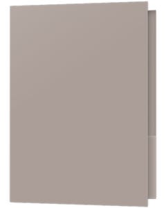 9 x 14.5 Two Pocket Presentation Folders - Smoke Gray Wove 100#