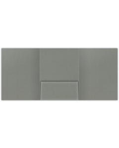 9 x 12 4.25 inch Center Pocket Tripanel Folders - Sterling Gray Linen 100#