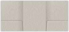 9 x 12 4.25 inch Left and Right Pockets Tripanel Folders - Natural Fiber 80#
