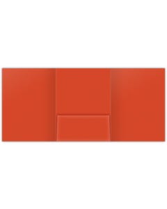 9 x 12 4.25 inch Center Pocket Tripanel Folders - Tangy Orange Vellum 100#