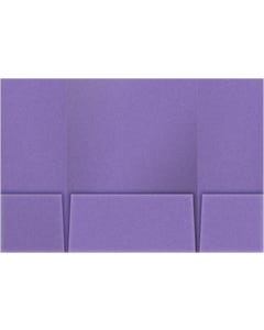 9 x 12 Gatefold 4 inch Left, Right, and Center Pockets Tripanel Folders - Grape Jelly Vellum 100#