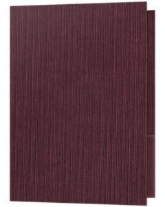 9 x 14.5 Two Pocket Presentation Folders - Burgundy Linen 100#