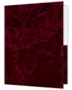 9 x 12 Two Pocket Specialty Folders - 6 Inch - Burgundy Semi - Gloss 14pt C1S