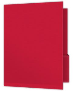Folders Capacity 9 x 12 Two Pocket 4.25 inch Pockets with One Right Side .25 expandable capacity pocket and left standard pocket with .25 Double score Spine - Wild Cherry Vellum 100#