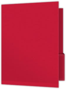 Wild Cherry Vellum 100lb 9 x 12 Two Pocket Folders with 4 1/4 Inch Pockets with 1/4 Inch Expansion