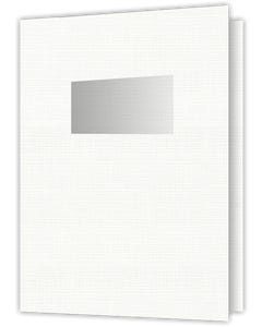 Window Front Cover Two Pocket Presentation Folders - 9 x 12 - Bright White Linen 100#