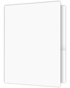 5.75 x 8.75 Half Size Presentation Folders - Two Pocket - 3 inch - Cougar White Smooth 100#