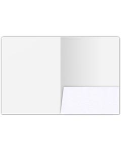 9 x 12 One Pocket Presentation Folders - Rounded Pocket Corners - Marble Crush White Smooth 12pt C1S