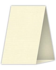 4 x 6 Natural White Linen 100# Tabletents Cards --