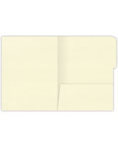 9 x 12 One Pocket File Tab File Folders - 4.25 inch Pocket and 5 File tab on back cover - Natural White Linen 100#