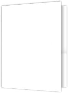 5.75 x 8.75 Half Size Presentation Folders - Two Pocket - 3 inch - Starch White Hemp 100#