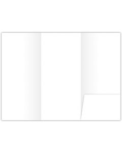 Mini 4 x 9 Tripanel Folders - One Pocket - 3 inch - Starch White Hemp 100#
