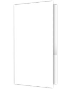 4 x 9 Two Pocket Presentation Folders - 3 Inch Angled Pocket - Starch White Hemp 100#