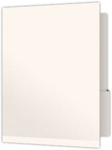 Warm White Felt 80lb 9 x 12 Two Pocket Folders with 4 1/4 Inch Pockets with 1/4 Inch Expansion