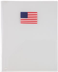 American Flag 9 x 12 Plastic Regular Weight Folders