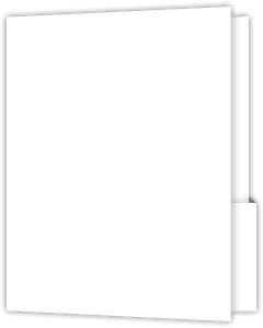 White Semi-Gloss 10pt C1S 9 x 12 Two 3/8 Inch Deep Box Pocket Folders with 4 Inch Pockets and 3/4 Inch Expansion