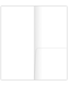 Mini 3.875 x 9 Presentation Folders - One Pocket - 4 inch - White SemiGloss 10pt C2S