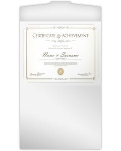 Both Landscape and Portrait 9.5 x 12 Certificate Cover Certificate Covers & Holders - White Semi-Gloss 12pt C2S