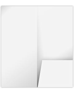 4 x 9 One Pocket Presentation Folders - 4 inch Pocket - White SemiGloss 12pt C2S