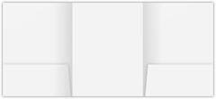 9 x 12 4.25 inch Left and Right Pockets Tripanel Folders - White Semi-Gloss 12pt C2S