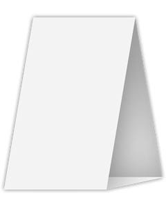 4 x 6 White Semi Tabletents Cards -Gloss 14pt C1S-