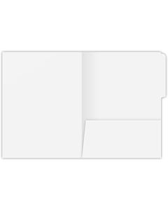 9 x 12 One Pocket File Tab File Folders - 4.25 inch Pocket and 5 File tab on back cover - White SemiGloss 14pt C1S