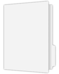 9 x 11.9375 No pocket File Folders - 4 inch Wide 0.5 inch Right tab - White SemiGloss 14pt C2S