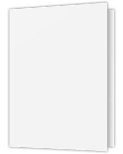 9 x 12 Two Pocket Presentation Folders - Square Corners - White SemiGloss 16pt C1S