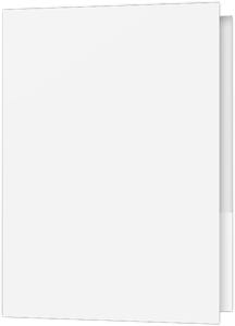 9 x 14.5 Two Pocket Legal Presentation Folders - White Semi-Gloss 16pt C1S