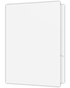 9 x 12 Two Pocket Specialty Folders - 5 inch - Wavy Pockets - White SemiGloss 16pt C2S