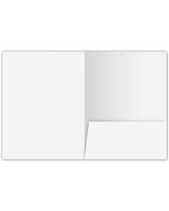 9 x 12 Letter Presentation Folders w/One Pocket - White Semi-Gloss 16pt C2S