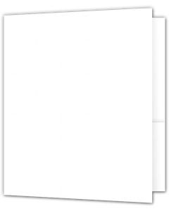 9 x 12 Two Pocket Presentation Folders - Rounded Pocket Corners - White SemiGloss 18pt C1S