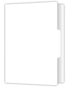 9 x 11.9375 No pocket File Folders - 4 inch Wide 0.5 inch Center tab - White SemiGloss 18pt C1S