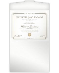 Both Landscape and Portrait 9.5 x 12 Certificate Cover Certificate Covers & Holders - White Felt 80#