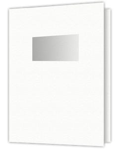 Window Front Cover Two Pocket Presentation Folders - 9 x 12 - White Felt 80#