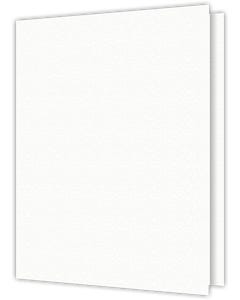 9.75 x 14.5 Two Pocket Presentation Folders - 4.5 inch - Reinforced Edges - White Felt 80#