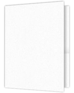 5.75 x 8.75 Half Size Presentation Folders - Two Pocket - 3 inch - White Fiber 80#