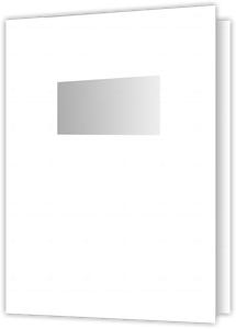 Window Front Cover Two Pocket Presentation Folders - 9 x 12 - White Smooth 80#