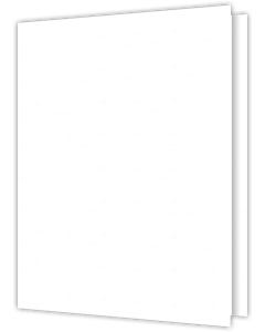 9.75 x 14.5 Two Pocket Presentation Folders - 4.5 inch - Reinforced Edges - White Smooth 80#